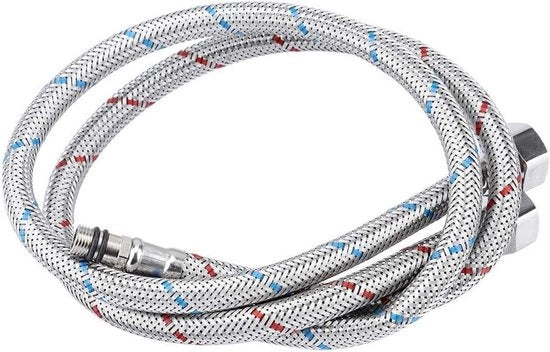 Premiale Flexibele Estensione di Rubinetto da 60 cm per acqua calda e fredda - Tubo di Acciaio Inossidabile - EU G3/8 pollice - Adatto per tubi di acqua flessibili