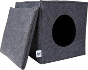 Gattoletto Adatto per Expedit & Cassetto - Gattoletto con Cuscino in Piuma Extra - Molto Stabile e Caldo Gattoletto - Grigio