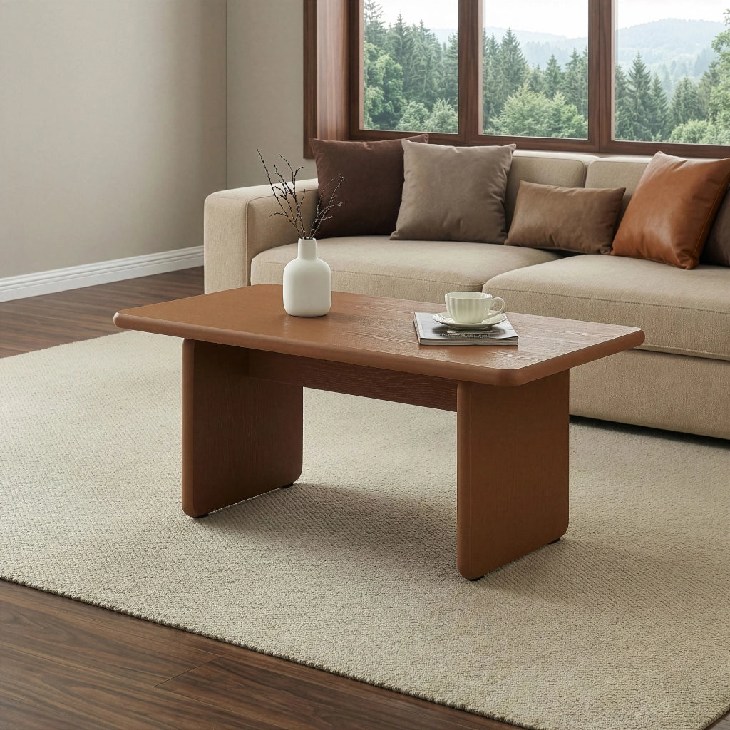 Tavolino Rettangolare da Salotto Gäljami 100 x 55 x 44 cm - Effetto Noce [en.casa]