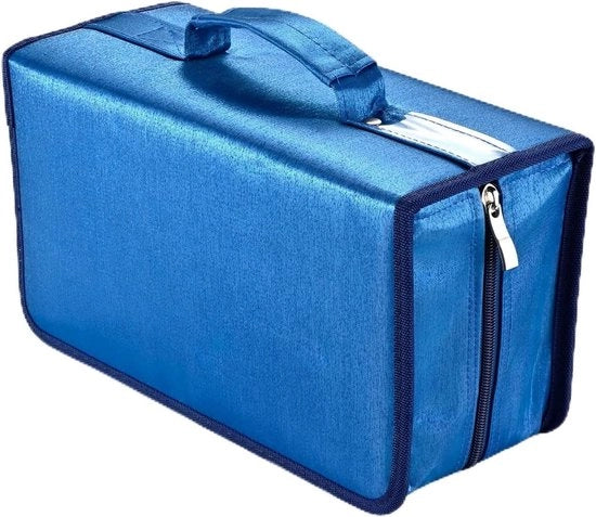 Organizzatore di Custodia per CD-DVD con Capacità 160 per Auto, Casa e Viaggio - Blu