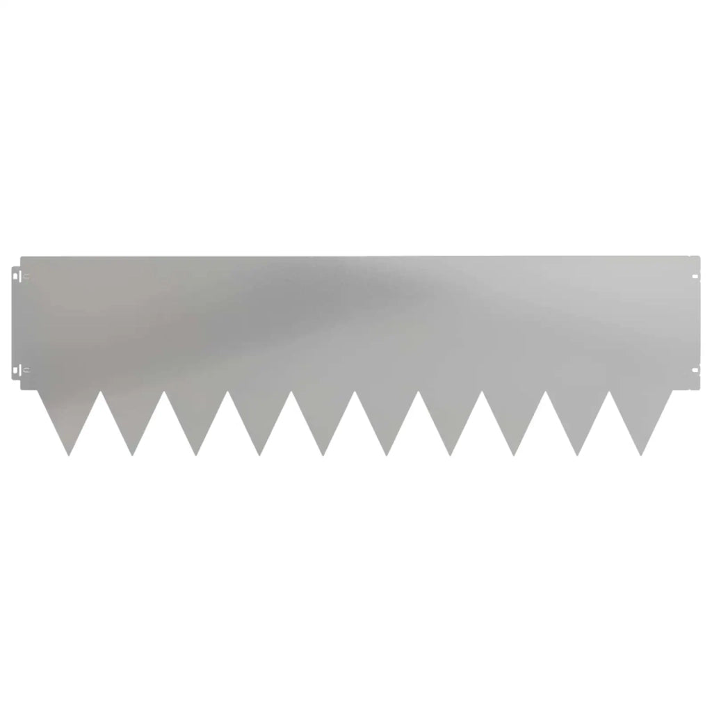 Bordura per Prato 10 pcs 103 x 30 cm metallo Argento 8008318