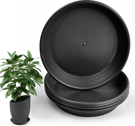 Set di 5 Assi di Fioriera a Cerchio per Fioriere in Plastica con Diametro 17.2 cm Mat di Fioriera per Fioriere da Esterno e Interno per Piante in Vaso