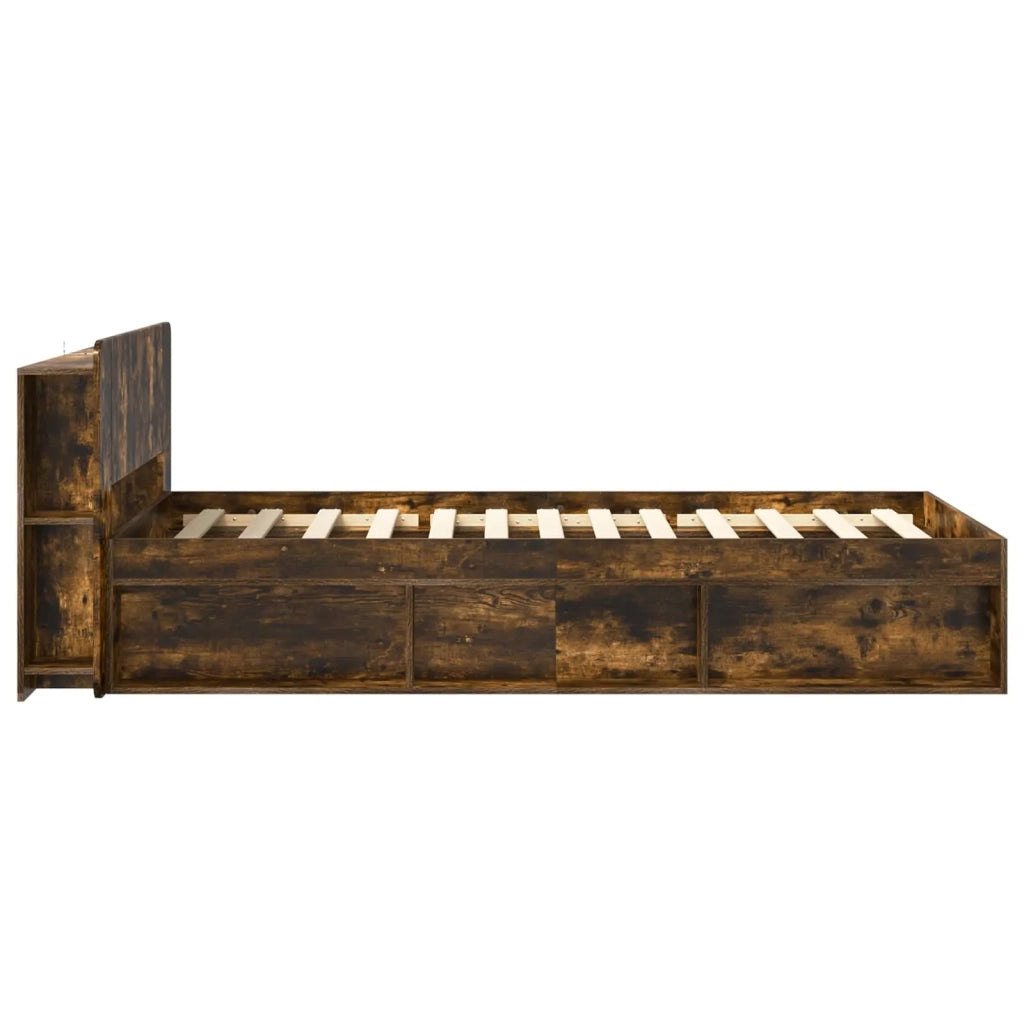 Telaio del letto con storage Rovere Fumo 90 x 200 cm