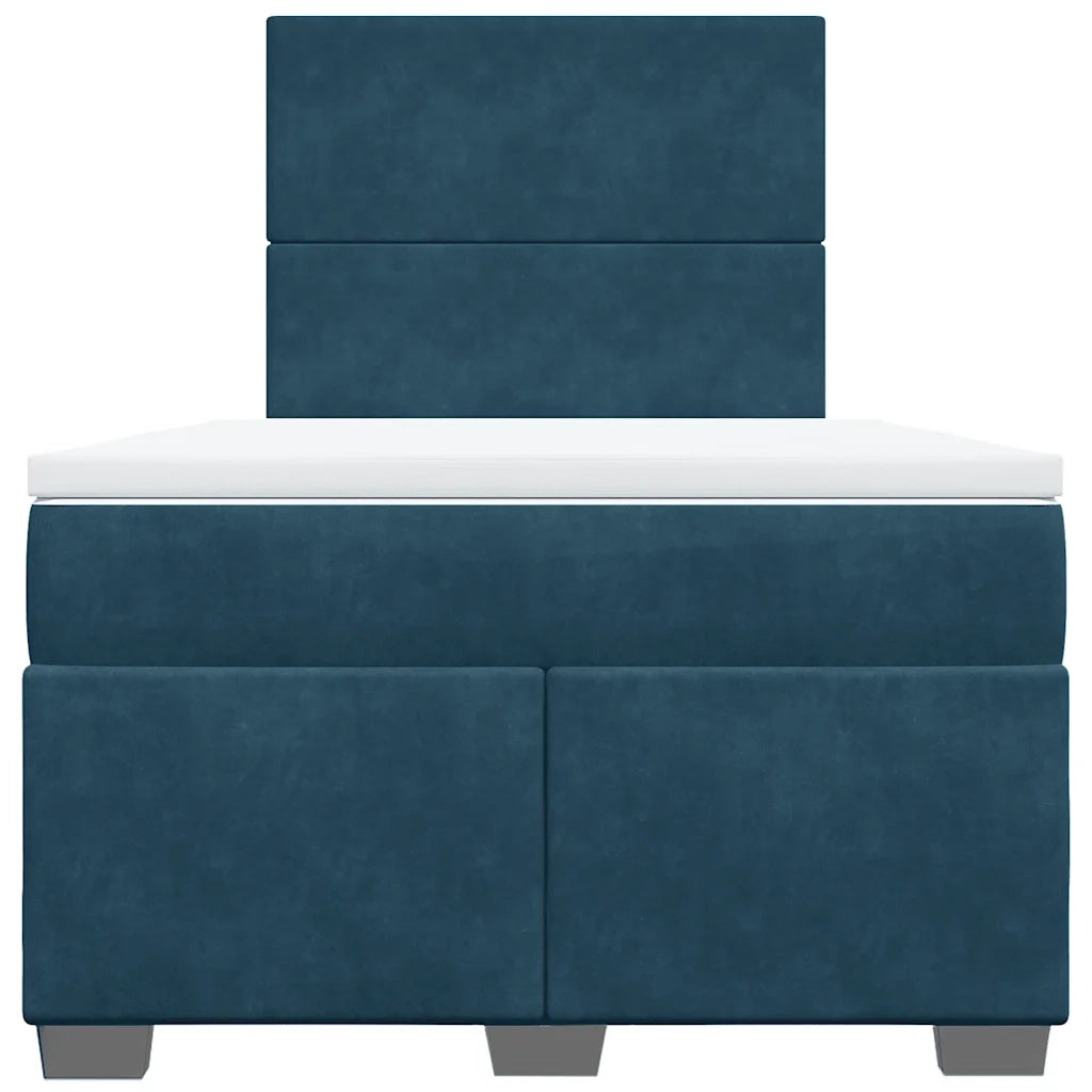 Giroletto a Molle con Materasso Blu 120x190 cm in Velluto 3293156