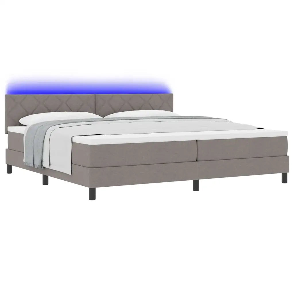 Letto a molle con materasso con led Talpa 200 x 200 cm Tessuto 3342314