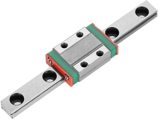 Binario Lineare 40mm - Binario Miniatto - Binario di Scorrimento - LML9B - Movimento Preciso - Acciaio Smerigliato - Disegno a 4 Punti di Contatto - Binario Guidato