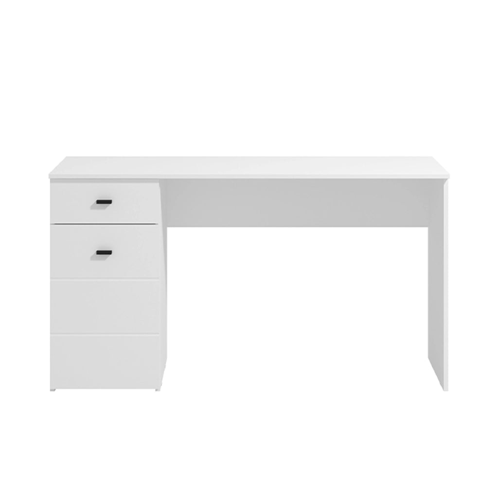 Porven, Scrivania un Cassetto, 140x50x77h cm Bianco Opaco