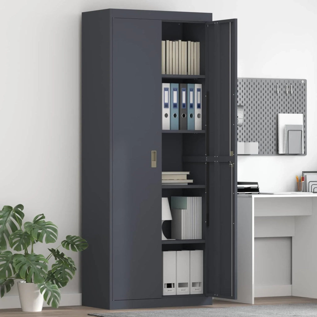 Armadio Antracite 80 x 40 x 200 cm Acciaio