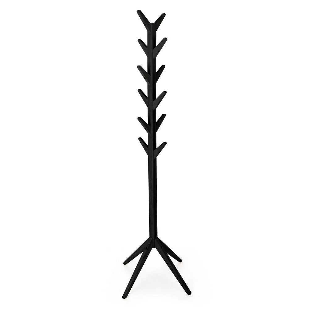 Appendiabiti Slim Legno Nero Moderno da Interno - ORIZZONTE