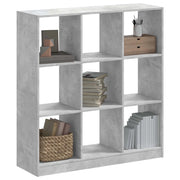 Libreria-Scaffale per Libri-Mobile di Stoccaggio Grigio Cemento 102x32x108 cm in Legno Multistrato
