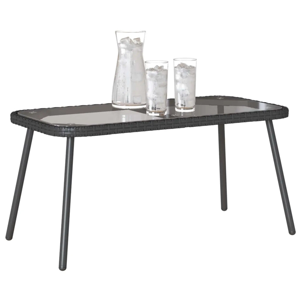 Tavolino da salotto Nero 90 x 45 x 43 cm polyrattan 4108267