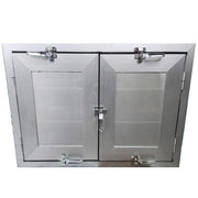Finestra antiallagamento su misura anta doppia altezza da 60 a 140 cm larghezza da 160 a 180 cm colore alluminio