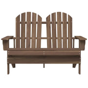 Sedia da Giardino | Sedie da Esterno Adirondack a 2 Posti Legno di Abete Marrone