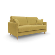 Edgar Divano letto matrimoniale in tessuto felis impermeabile T03 200 cm (mat. 160x197) giallo
