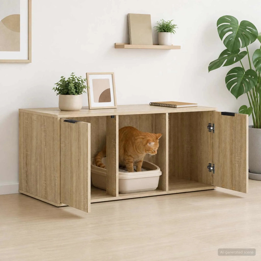 Mobile per gatti Rovere Sonoma 100 x 49 x 45 cm 8014761