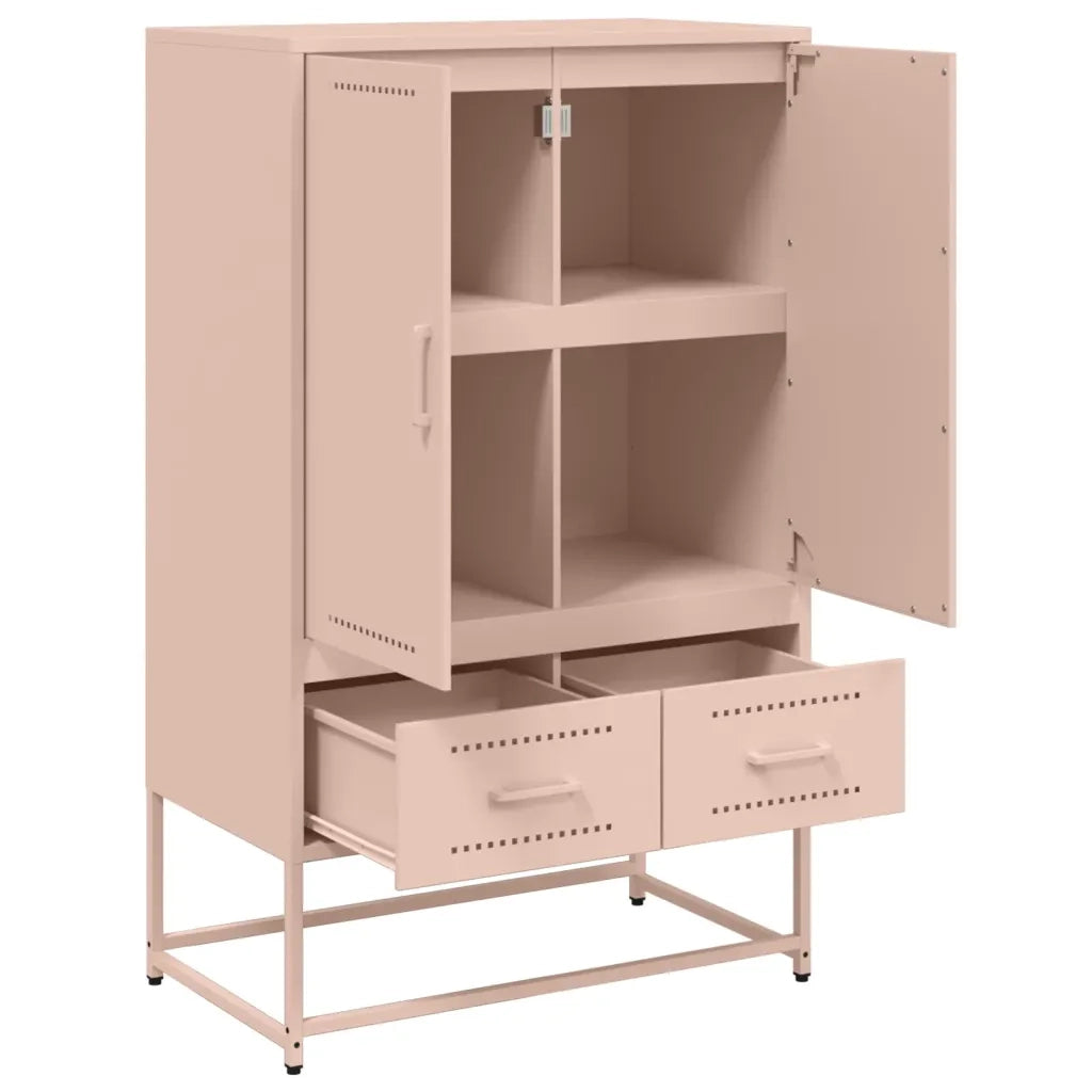 vidaXL Credenza Rosa 68x39x111,5 cm Acciaio