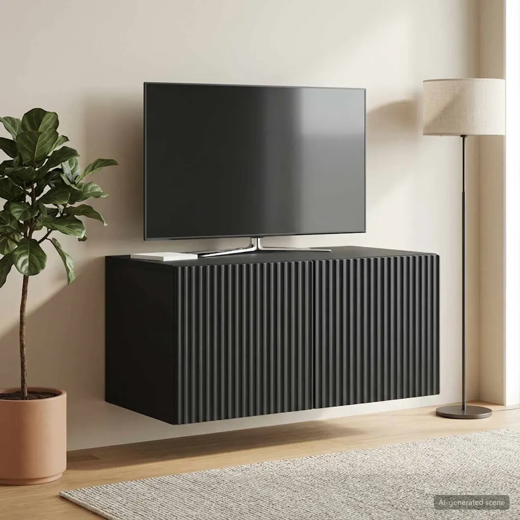 Mobile Porta TV da Muro Nero 59,5 x 41 x 30 cm 898506