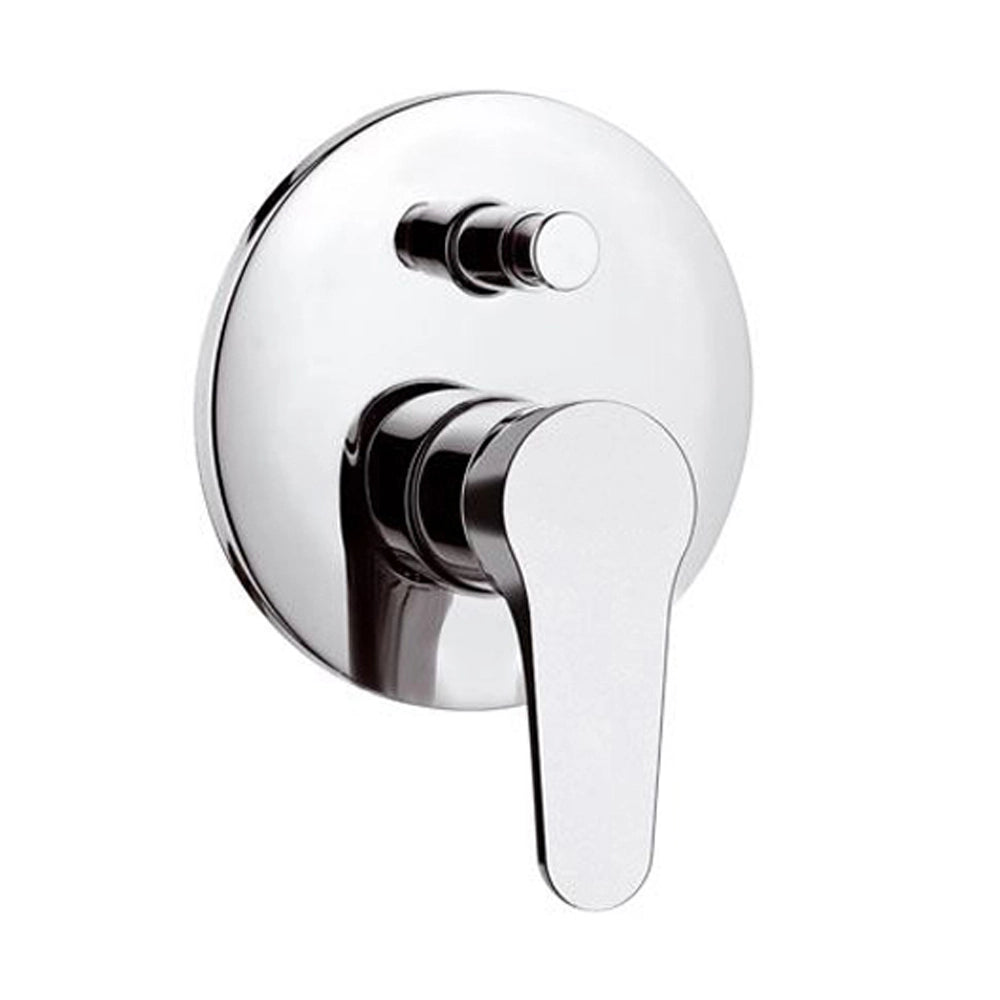 Set rubinetti lavabo, bidet e doccia con deviatore in ottone cromo di Rubinetterie Mariani Linea Surf