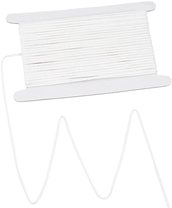 Corda in cotone 20m/21.87m, 4mm/0.16inch, gomitolo di poliestere per cucito, decorazione per abiti, costumi e home decor, per decorare alberi di Natale.