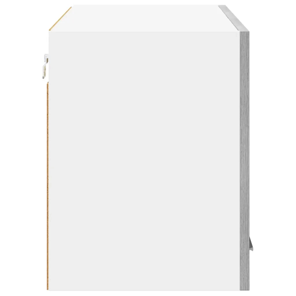 Armoire suspendue Gris Sonoma et Blanc 80 x 31 x 40 cm