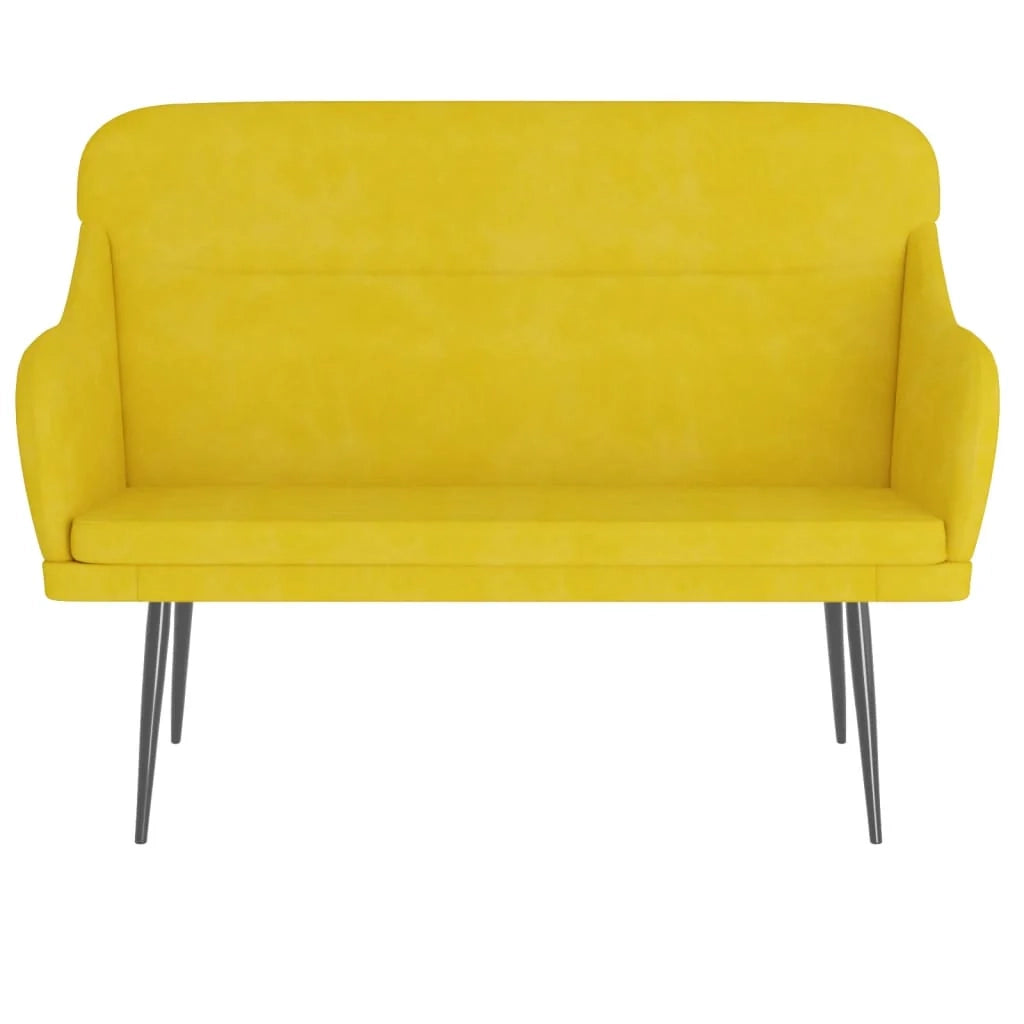 Panca/panca 110 x 76 x 80 cm velluto giallo 02_0010511