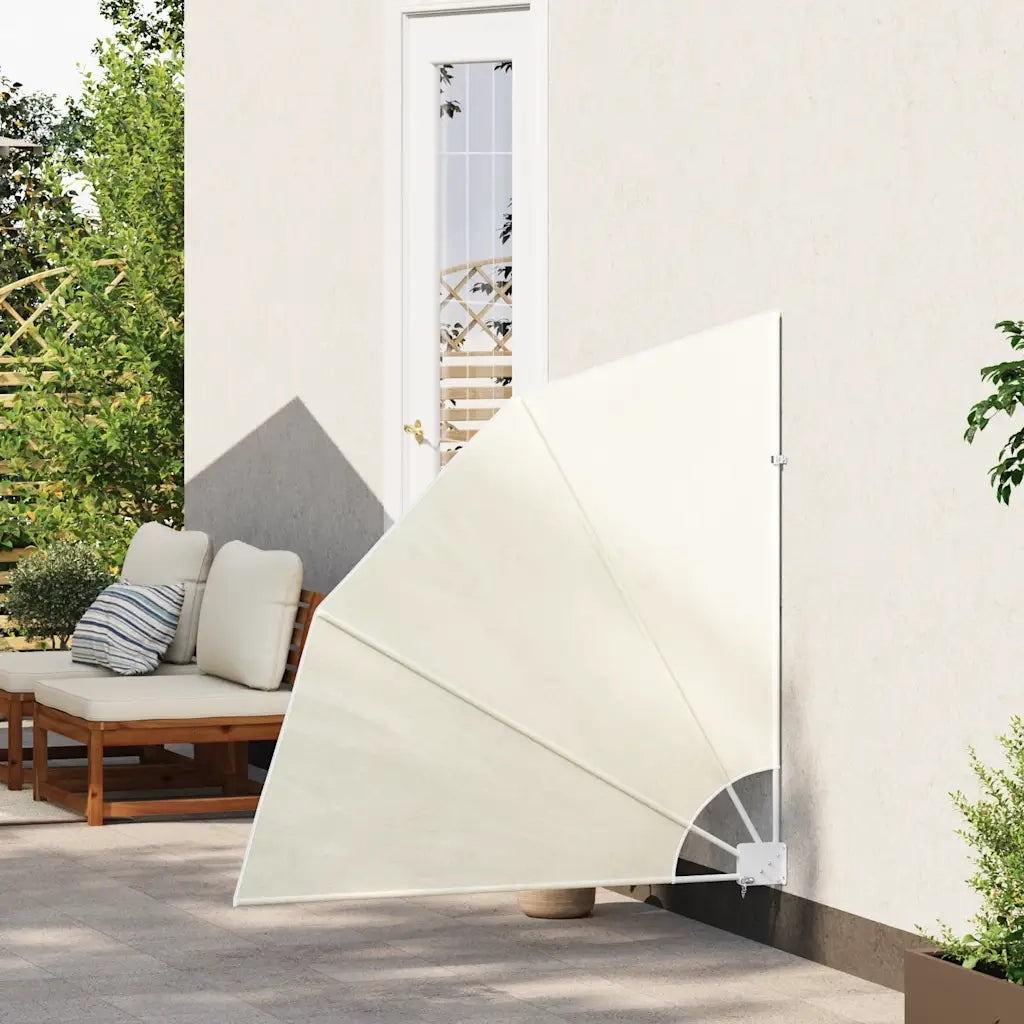 Tenda Laterale per Balcone Pieghevole-Tenda parasole per balcone Crema 140x140 cm