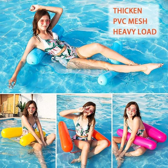 Hammacca galleggiante - 4 in 1 Hammacca gonfiabile per piscina - Hammacca a bagno - Letto galleggiante - Anello da nuoto per adulti - Festa in spiaggia - Vacanza waterhangmat