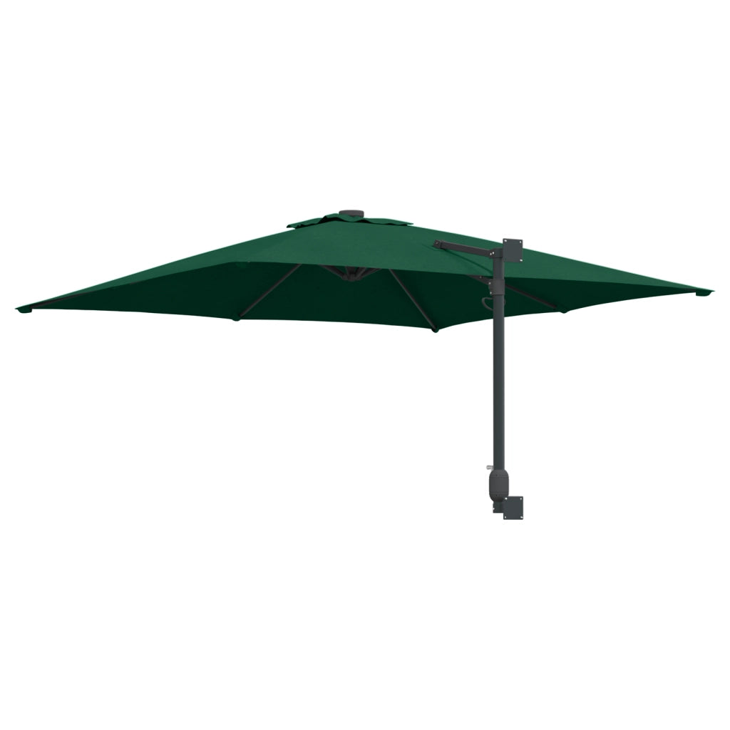 Ombrello da Patio Verde Poliestere 300 cm x 300 cm Pieghevole