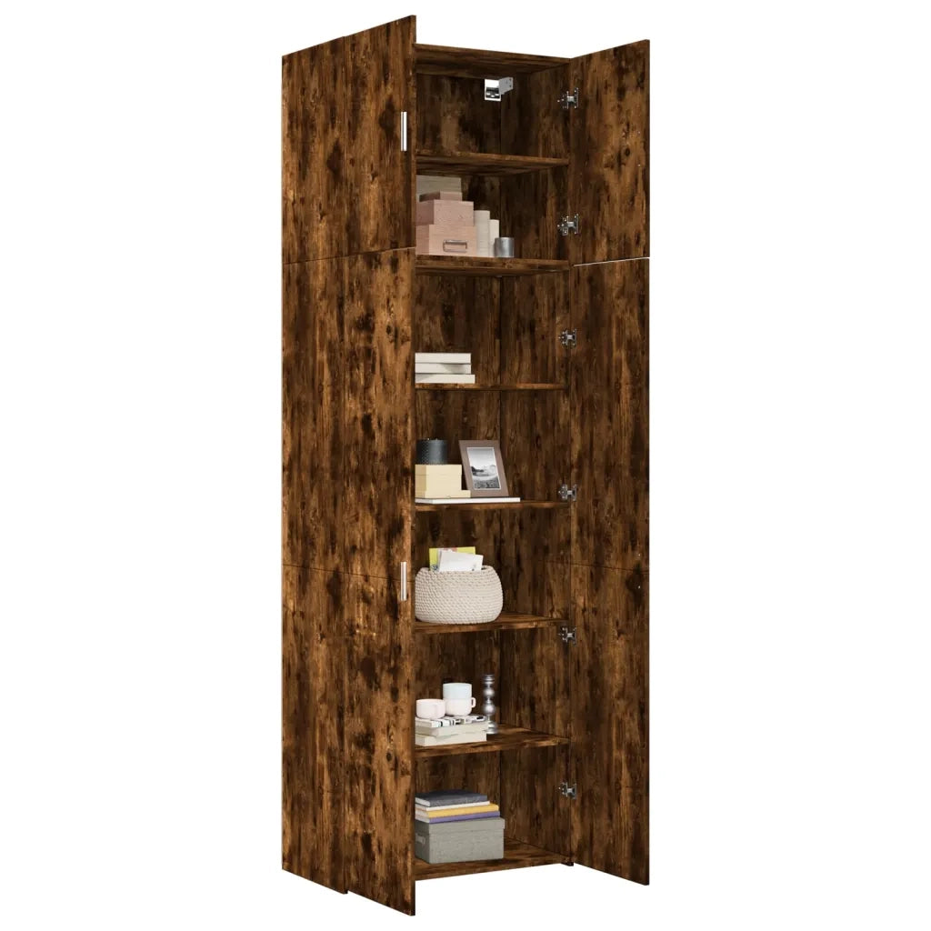 Credenza | Madia | Buffet da pranzo | Armadio da pranzo Rovere Fumo 80x42,5x249 cm in Legno Multistrato