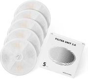 Pacchetto di 5 filtri per fonte acqua per animali, sostituzione filtro per fonte acqua per animali, compatibile con fonti acqua per animali da 1,85L 2.0 & 3.0 Hars e sistema di filtrazione a quattro stadi con carbone attivo