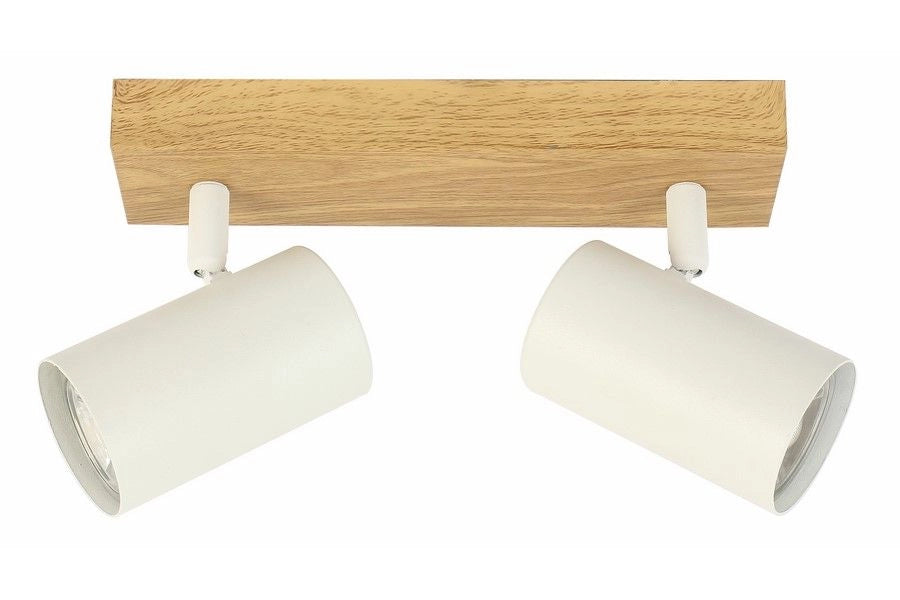 Plafoniera Quentin scandinava 2 spot bianco GU10 Reality