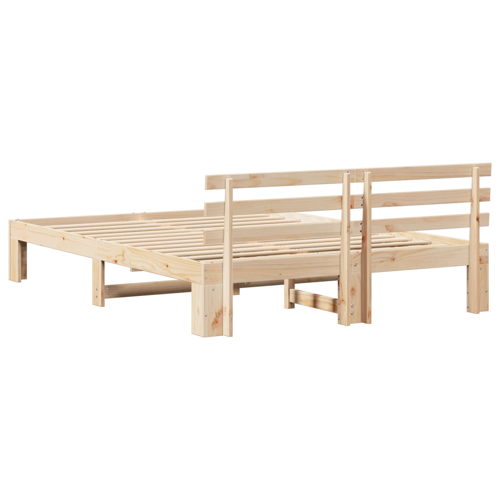 Struttura Letto in Pino Naturale Legno Naturale