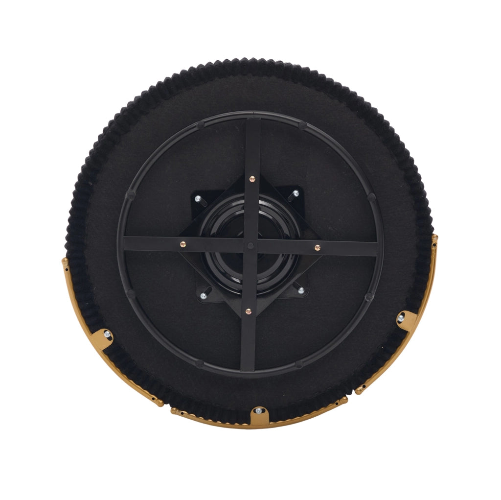 Poltrona girevole 360° in corduroy con vano contenitore; 76x79x78 cm; nero