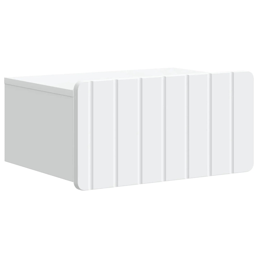 Set di 2 Comodini | Armadio da Notte | Mobiletto da notte a muro Bianco 49 x 34,5 x 24 cm