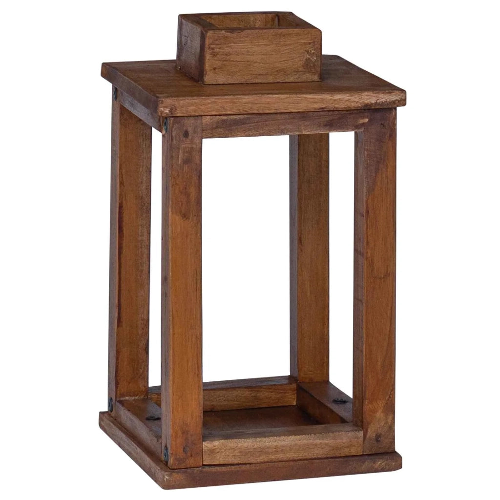 Lanterna 3 pcs Naturale Legno di Mogano