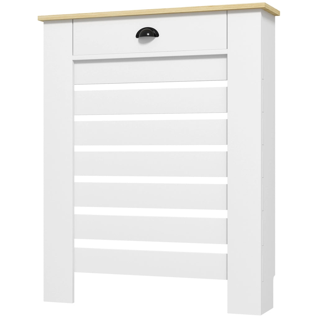 Copriradiatore con 2 cassetti in legno ¨C zephmum ¨C bianco 78x19x95.5 cm