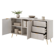 Madia Halilala, Credenza 3 Cassetti, 163x38x81h cm Beige