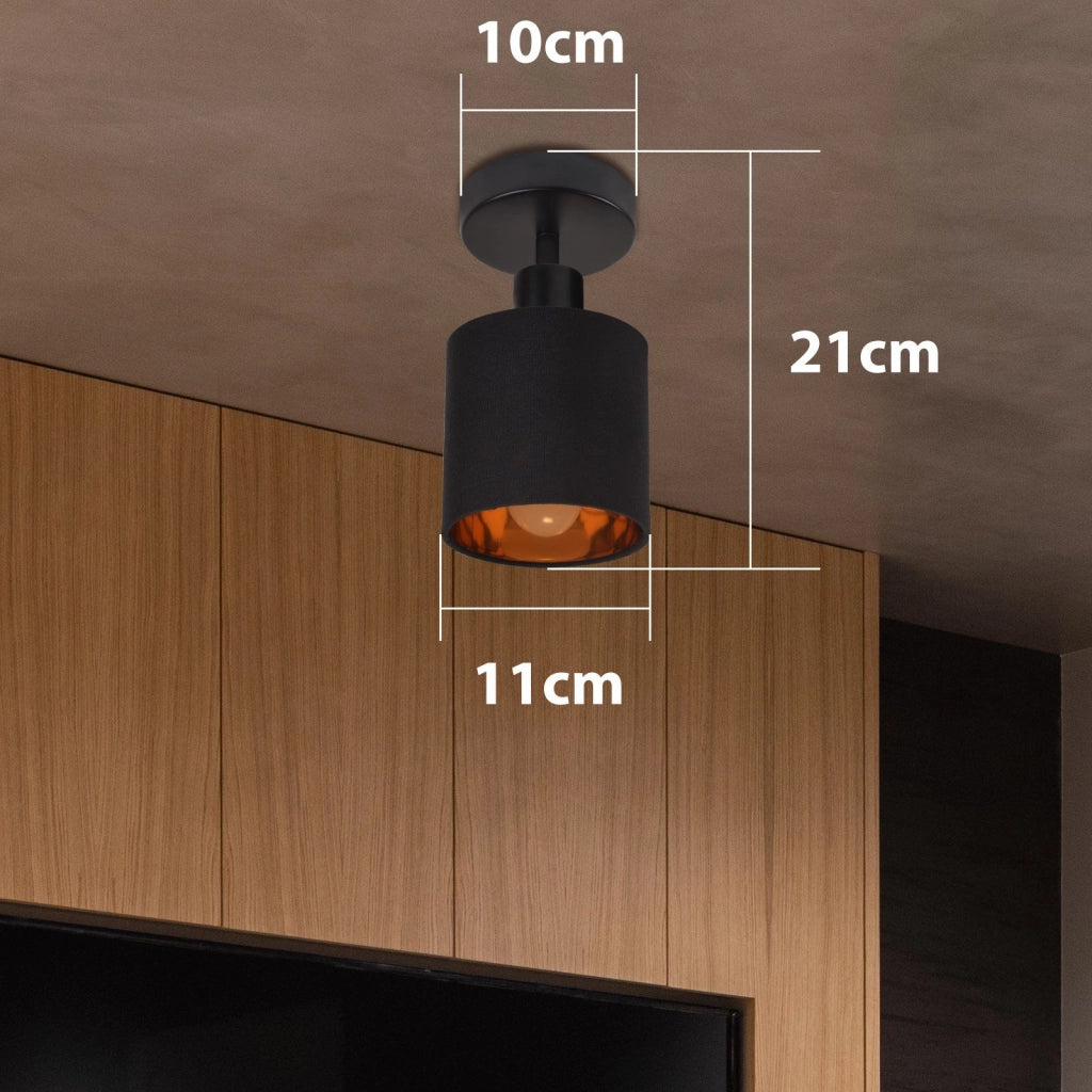 ZMH Faretto da soffitto vintage orientabili 350° E14 per soggiorno