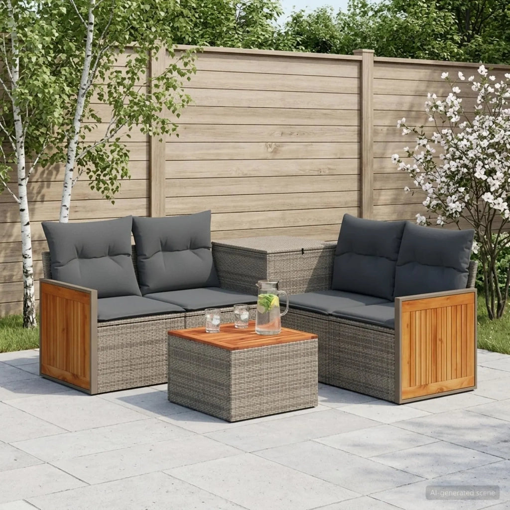 Set di divani 6 pz Grigio e Grigio Scuro 3447718
