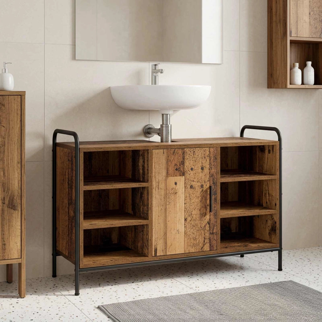 Mobile da Bagno Legno antico 95 x 34 x 61 cm 8014080