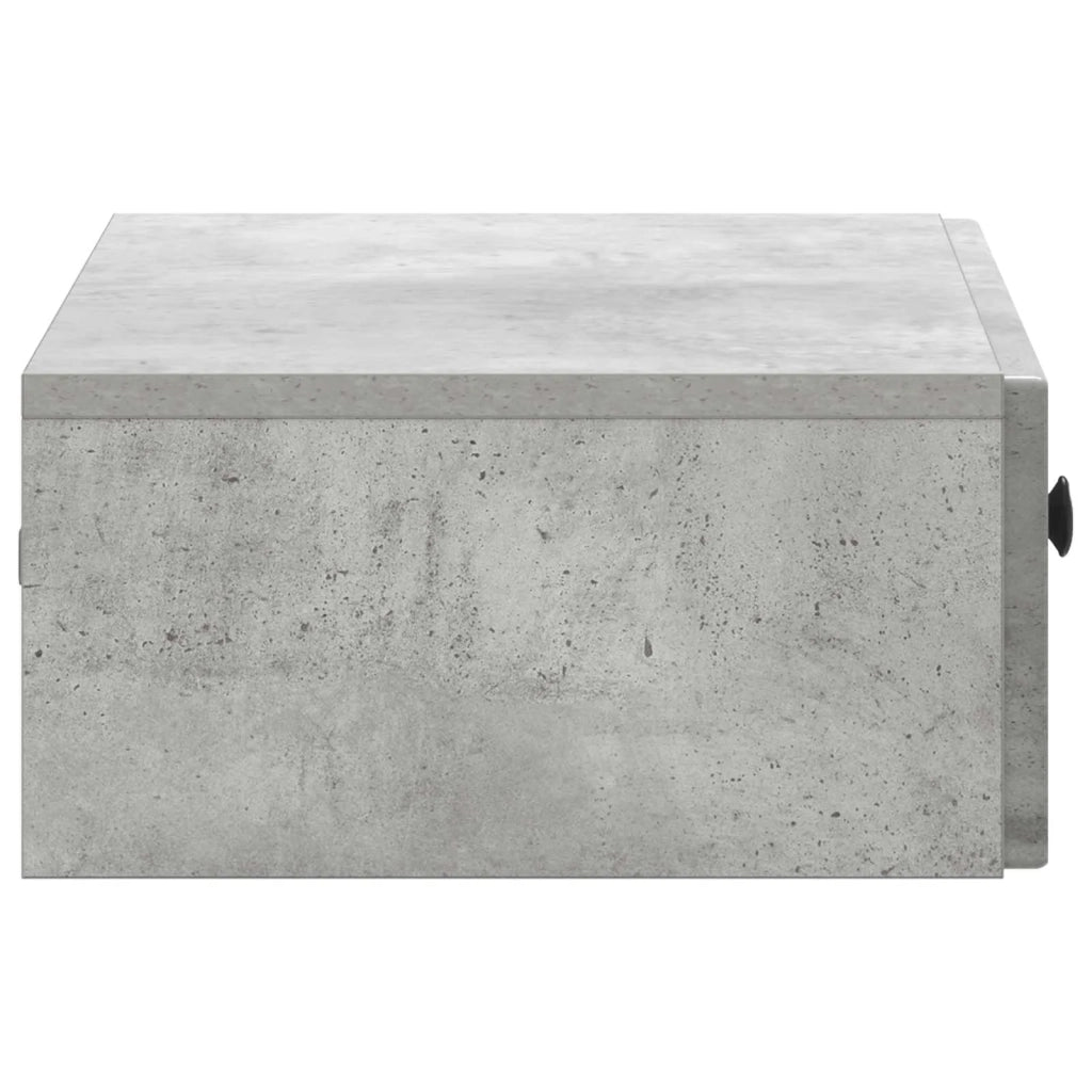 Tavolino da Parete Laterale Grigio Cemento 59 x 34,5 x 17 cm 897978