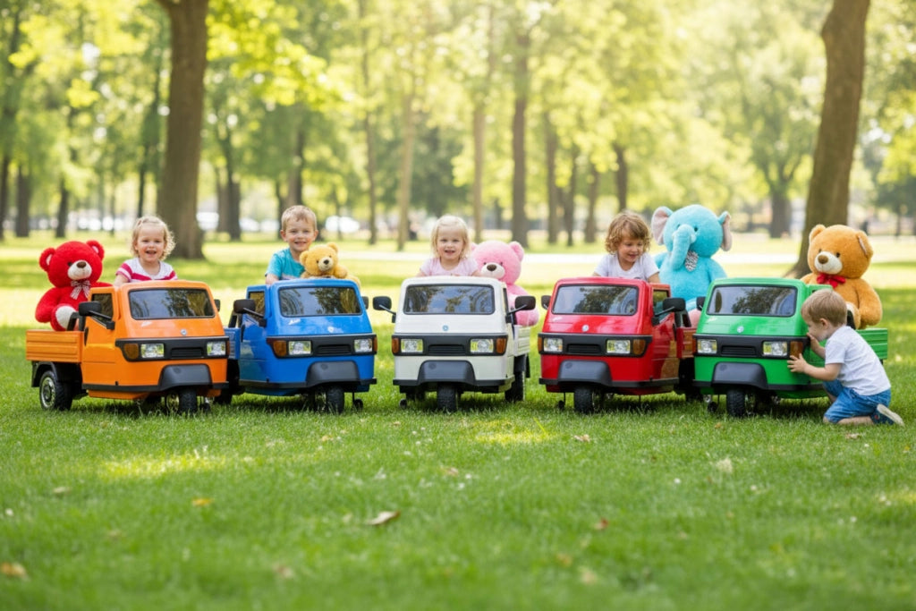Macchina Elettrica per Bambini Licenza Piaggio Apecar 12V Bianco