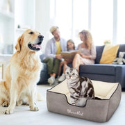 Letti per cani di medie dimensioni, letto per cani rettangolare ultradurissimo, letto per cani respirante con fondo antiscivolo impermeabile, letti per cani per cani di interno