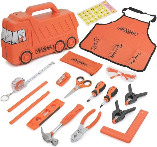 Set di attrezzi per bambini - vera attrezzatura manuale con cassa degli strumenti