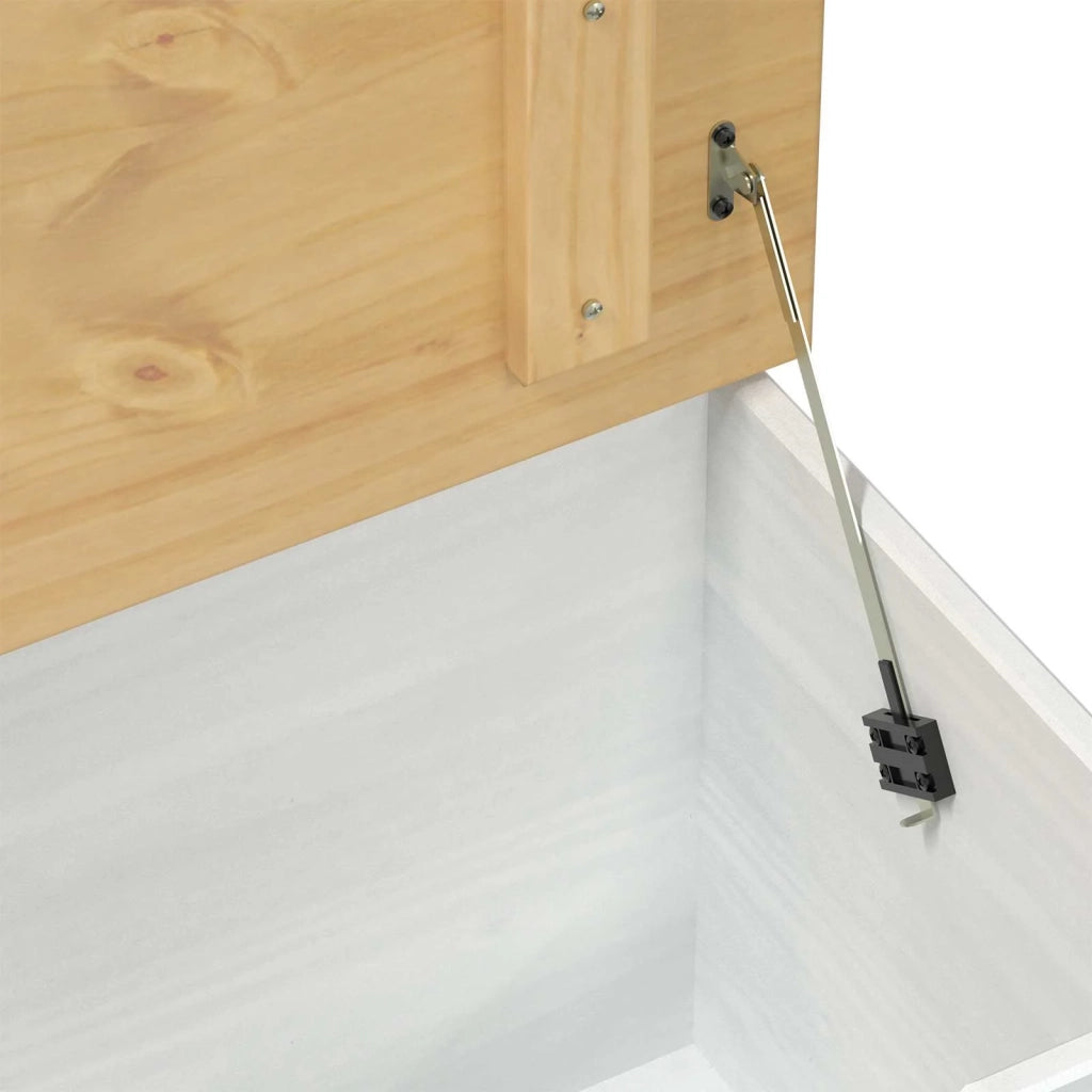 storage box con cassetto Bianco 90 x 78 x 45 cm Pino massello CFW6540534