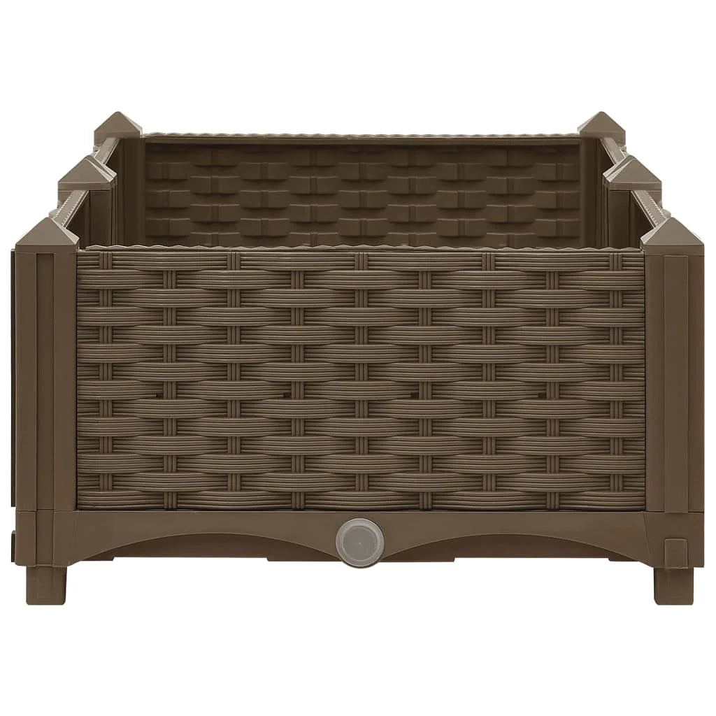 Fioriera rialzata per piante e fiori giardino 80 x 40 x 23 cm polipropilene 02_0000943
