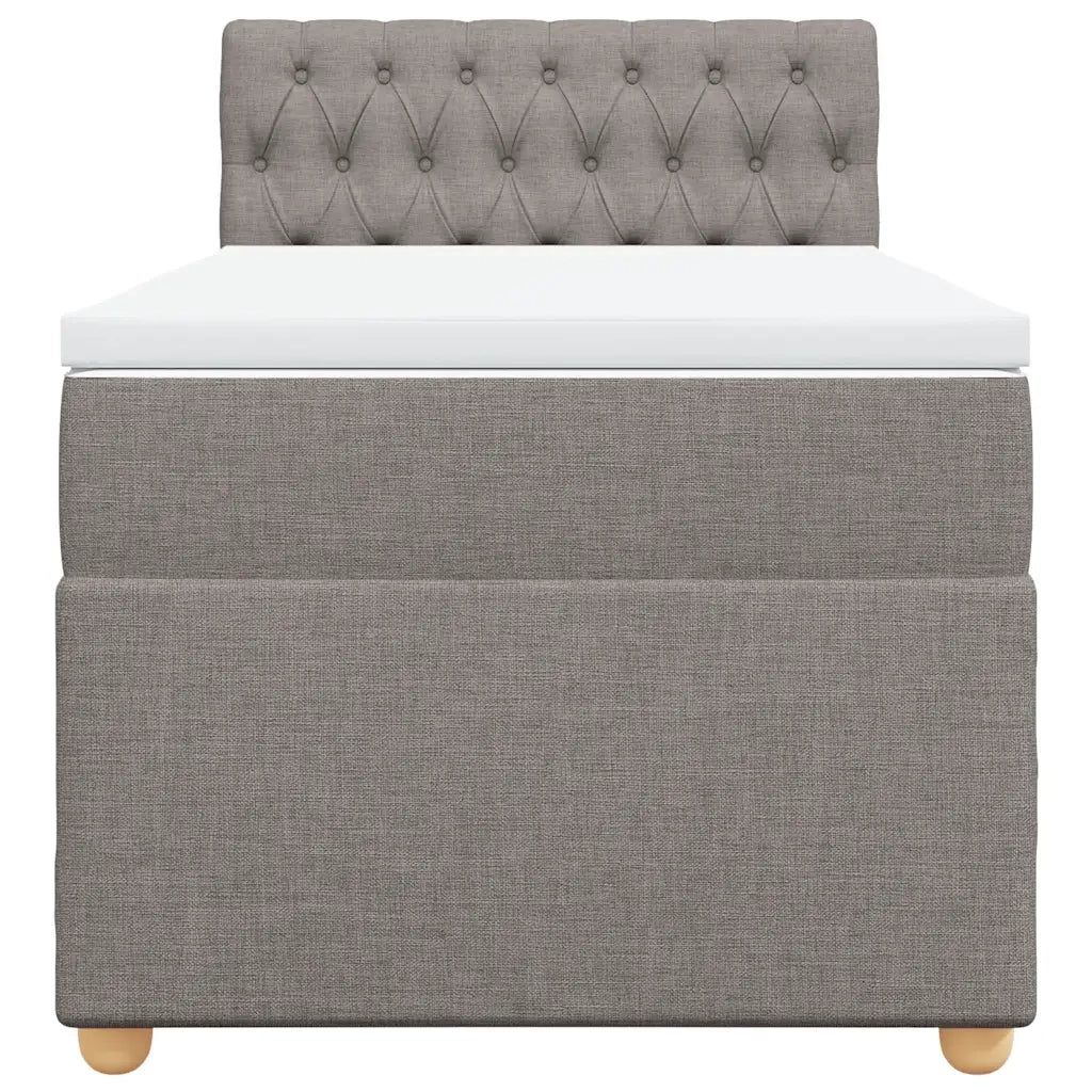 Giroletto a Molle con Materasso-Struttura Letto Tortora 80x200 cm inTessuto 502767
