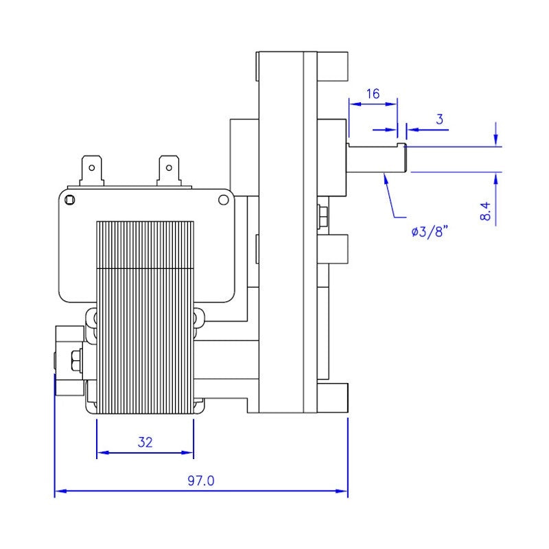 Motore Motoriduttore Stufe A Pellet Serie T3, 220vac. Mellor Fb1263 Mcz Red Hydro