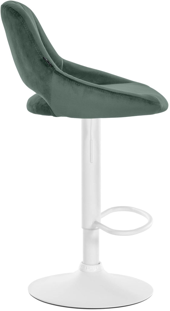 Sgabello da bar Milet velluto bianco 5