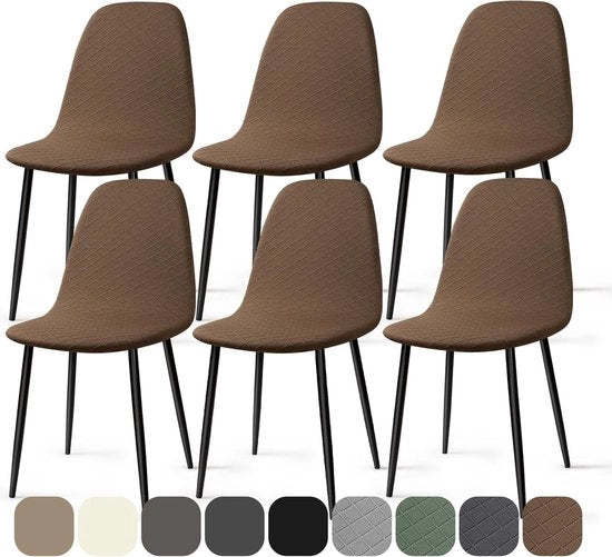 Set di Protezioni per Sedie da Cucina in Pelle Flessibile, Universale e Lavabile, 6 pezzi